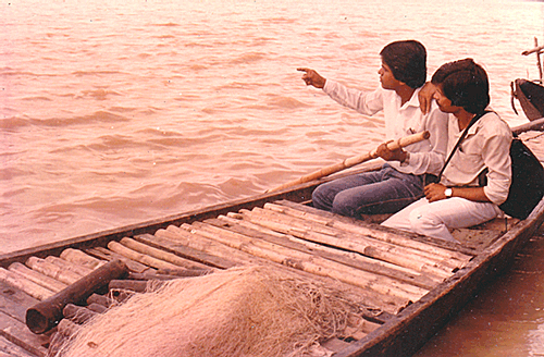 Khurshid Eqbal in Hooghly river